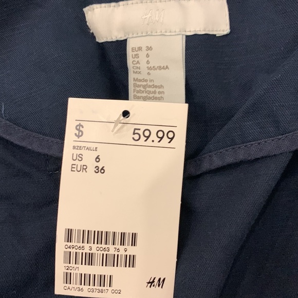 H&M Navy Blue Zip-up Jacket - Picture 4 of 4